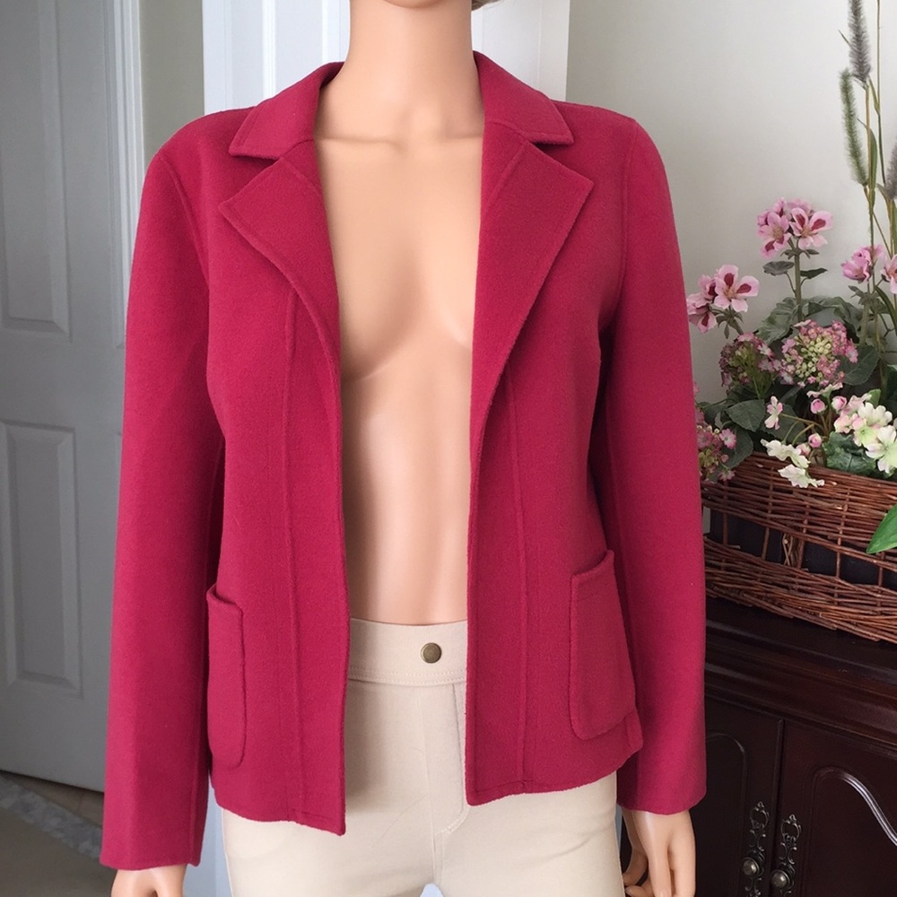 Talbots Open Double Faced Wool Blazer - image 3